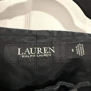 Ralph Lauren Linen High Rise Pants Black